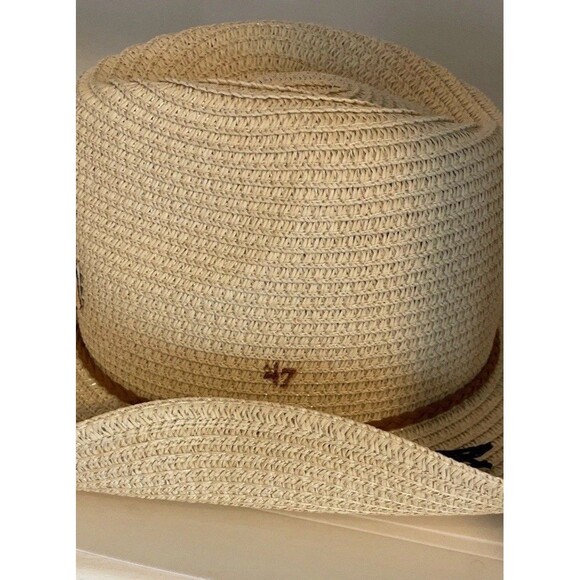 2024 MLB All Star Game Cowboy Straw Hat 47 Brand OSFA Beige NEW WITH TAGS - Picture 2 of 9